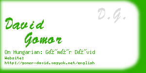 david gomor business card